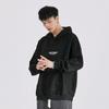 Mr. Cotton Men's Trendy Suede Plush Hooded Sweatshirt, Heavyweight 380g, Loose Fit, Long Sleeve, Printed Design.