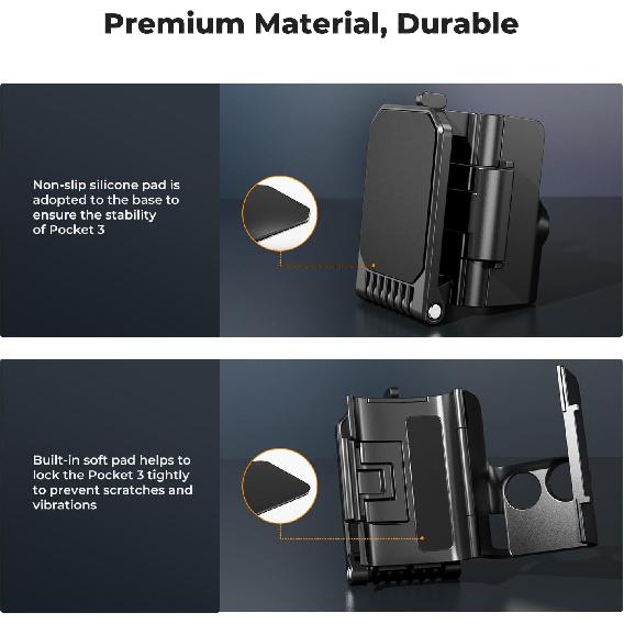 K&F Concept Магнитное крепление Совместимо с DJI Osmo Pocket 3, Настольная подставка-кронштейн Стенд Адаптер-расширитель, Многофункциональный магнит для Pocket 3