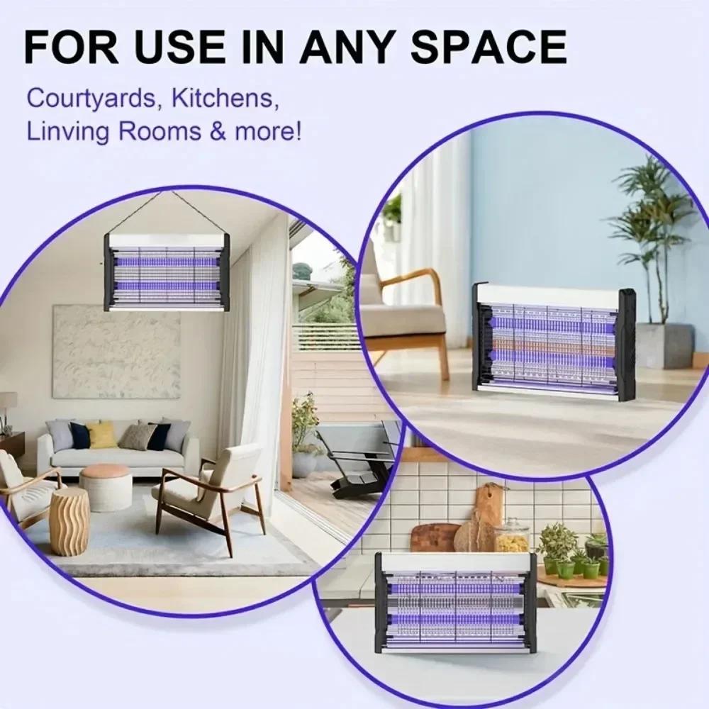 Commercial Mosquito Killer Lamp, Silent Wall Mounted Insect Trap for Hotel Bedroom Restaurant Garden Farm