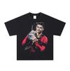 Camiseta Gráfica de Troféu de Campeão Esportivo Vintage Algodão Oversized Camiseta Retro com Estampa de Estrela do Futebol Ronaldo Roupas Streetwear Y2K