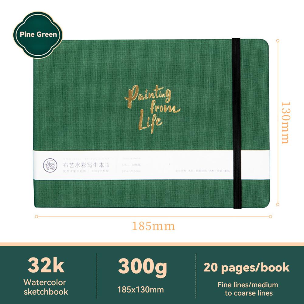 20 Sheets 300g Watercolor Paper Square Pad Sketchbook 48K/32K 100% Cotton Water Color Drawing Painting Book Art School Supplies