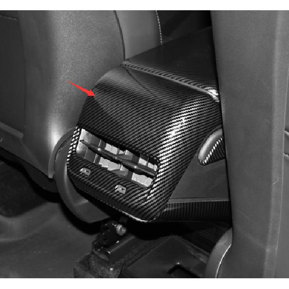 ABS Carbon Fiber Rear Air Vent Outlet Lid Cover Trim For 2018- Tesla Model 3