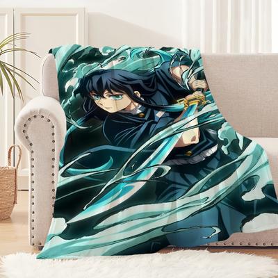 Heißblütiger Anime D-DemonS S-Slayer Flanell warme Gemütlichkeit weiche Plüschdecke für Sofa Wohnzimmer Büro Schlafzimmer Reise Geschenk