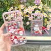 Hello Kitty My Melody Cherry Strawberry Clear Phone Case For iPhone 15 16 17 Pro Max INS Cute Large Window Shockproof Cover