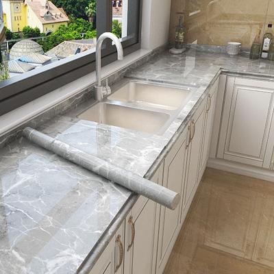 60 cm * 1M/3M/5M/nálepka na kuchyňu Vodotesná, odolná voči olejom, ohňovzdorná, zahustená mramorová tapeta, odolná proti vlhkosti steny, samolepiaca nálepka na stenu