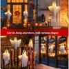 LED Glow Ghost Halloween Home Indoor Outdoor Decoration Party Supplies 2026 Haunted House Bar Hanging Horror Props with Lights