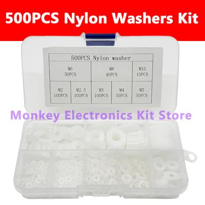 111PCS/1 Set M1 M1.1 M1 M1 M1 M6 M8 M11 White Plastic Nylon Flat Washer Flat Gasket Screw Bolt Insulation Washer Assembly Kit