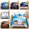 3D Christmas Bedding Set Happy New Year Quilt and Pillow Case 2/3pcs AU180 * 210 Full Size Holiday Gift Soft Washable Home Textile