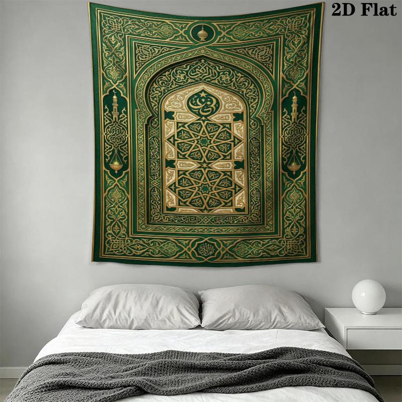 Muslim Wall Tapestry Aesthetic Wall Hanging Printed Fabric Blanket Decorative Tapestries for Bedroom Living Room Home Decor