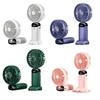 Mini-Handventilator mit Handyhalter Faltbarer Nacken-Hängeventilator 5 Geschwindigkeiten USB-wiederaufladbar Tragbarer Ventilator mit Display