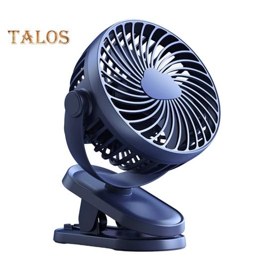 

Перезаряжаемый настольный вентилятор с прочным зажимом, 3 скорости, мощный поток воздуха, низкий уровень шума, вращающийся на 360 градусов портативный мини-вентилятор синий