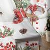 Christmas Winter Snowman Tree Poinsettia Sheer Curtains Modern Gauze Curtain for Living Room Bedroom Voile Yarn Curtains