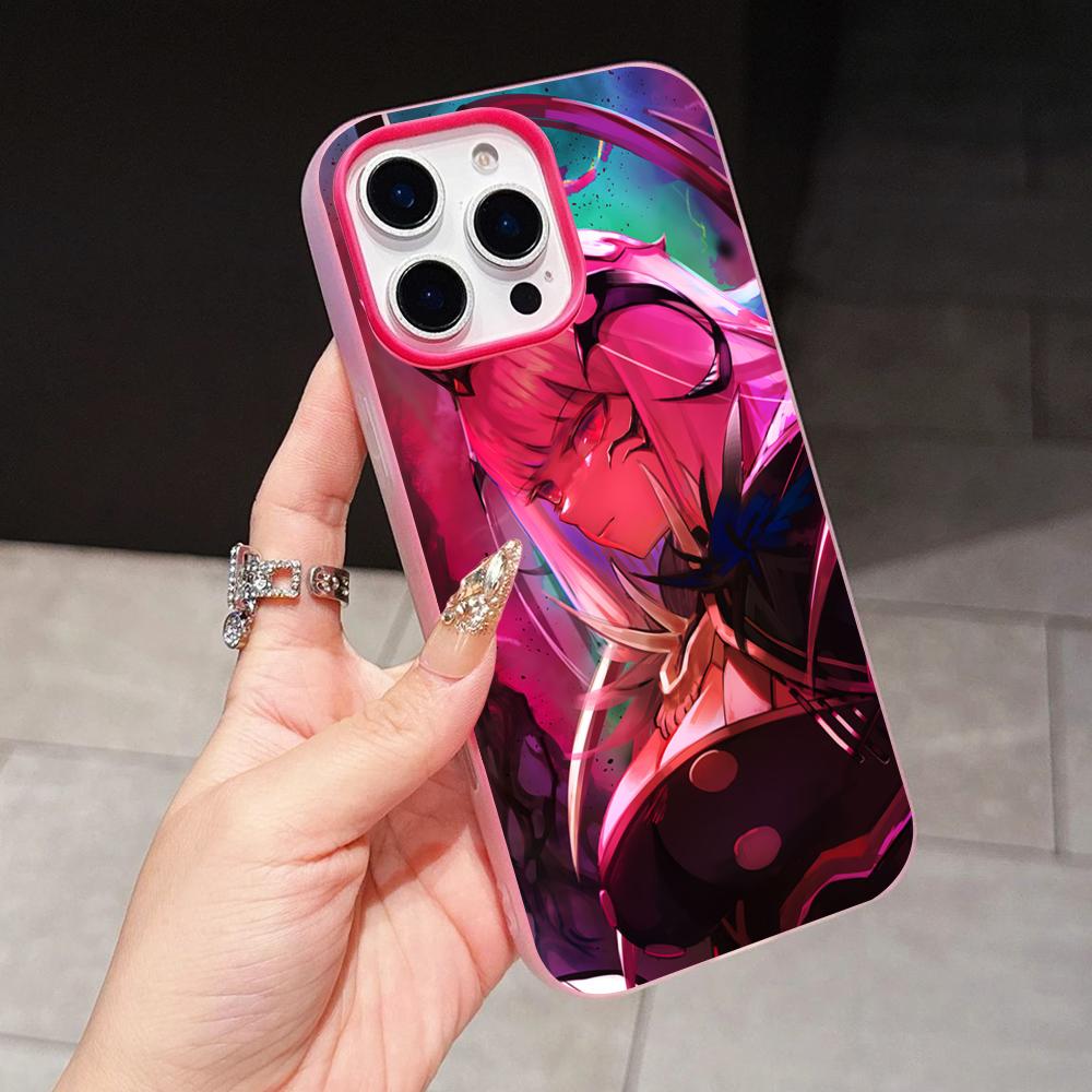 Holo Mori Calliope Jelly Double layer Rose Red Mobile Phone Case for iPhone 17 16 15 14 13 12 11 Air Pro Max Plus Protective