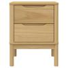 Nightstand Wax Brown 45 x 39 x 57 cm Solid Pine Wood