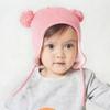 Pompon Kleinkind Mütze mit Ohrenklappen Warm gefüttert Warme Strickmütze Niedliche Kleinkind Beanie Für Draußen