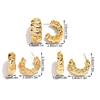 Punk Textured Irregular Circle Earring Hoops for Women Retro Gold Color Acrylic Geometric Huggies Earrings Trendy Jewelry Gift