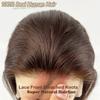 5x5 Inch Silk Top Lace Closure Brown Human Hair Topper With Transparent Lace Front And Natural Hairline For Women