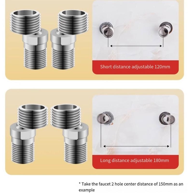 Stal Nierdzewna Adapter Baterii Prysznicowej Przedłużka Ramienia Prysznicowego Zakrzywione Nóżki Regulowana w 360 Stopniach Kątowa Gięta Podstawa Wytrzymała