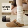 Women's Autumn and Winter Ankle Socks, Knitted Pile Socks with Snow Boots, Thick Plush Thigh-high Knee Pads, Calf Socks