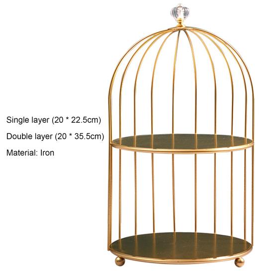 Käfigform Make-up-Organizer, große Kapazität, hohl, dekorativ, elegant, glänzend, Kosmetikhalter, Haushaltsbedarf