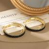 Gold-Plated Zirconia Ear Cuffs: Simple and Stylish Round Zirconia Earrings with Personality
