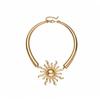 Personality Exaggerated Collarbone Necklace European American Metallic Sun Niche High‑End Temperament Adjustable Decorative Necklace