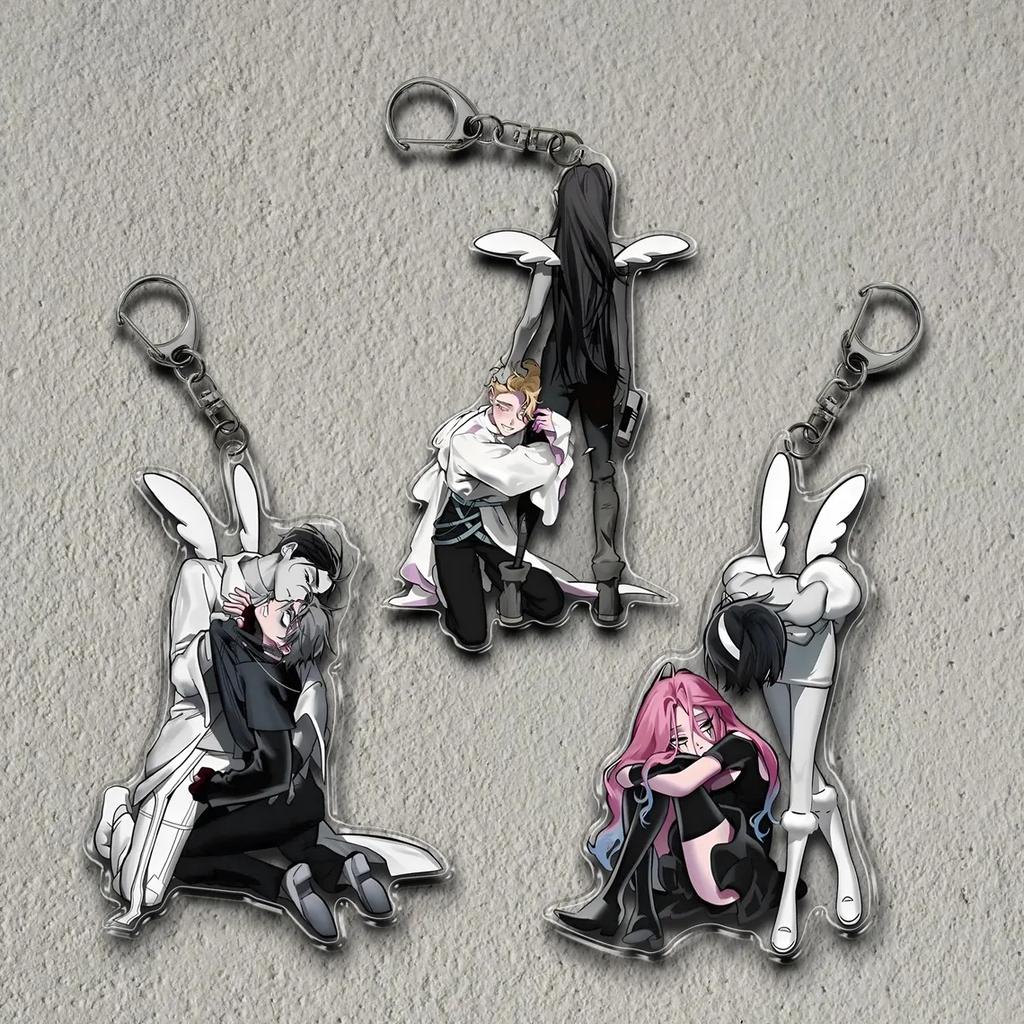 Anime Acrylic Keychain for ALIEN STAGE MIZI SUA TILL IVAN HYUNA LUKA 6Cm Anime Exquisite Pendant Transparent Metal Chain Pendant