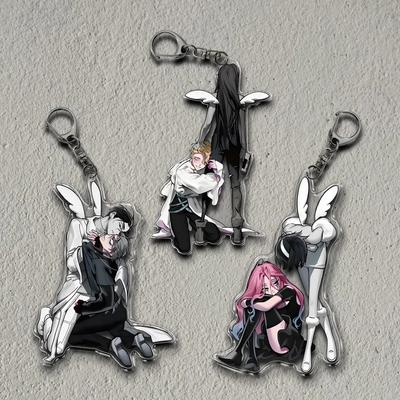 Anime Acrylic Keychain for ALIEN STAGE MIZI SUA TILL IVAN HYUNA LUKA 6Cm Anime Exquisite Pendant Transparent Metal Chain Pendant