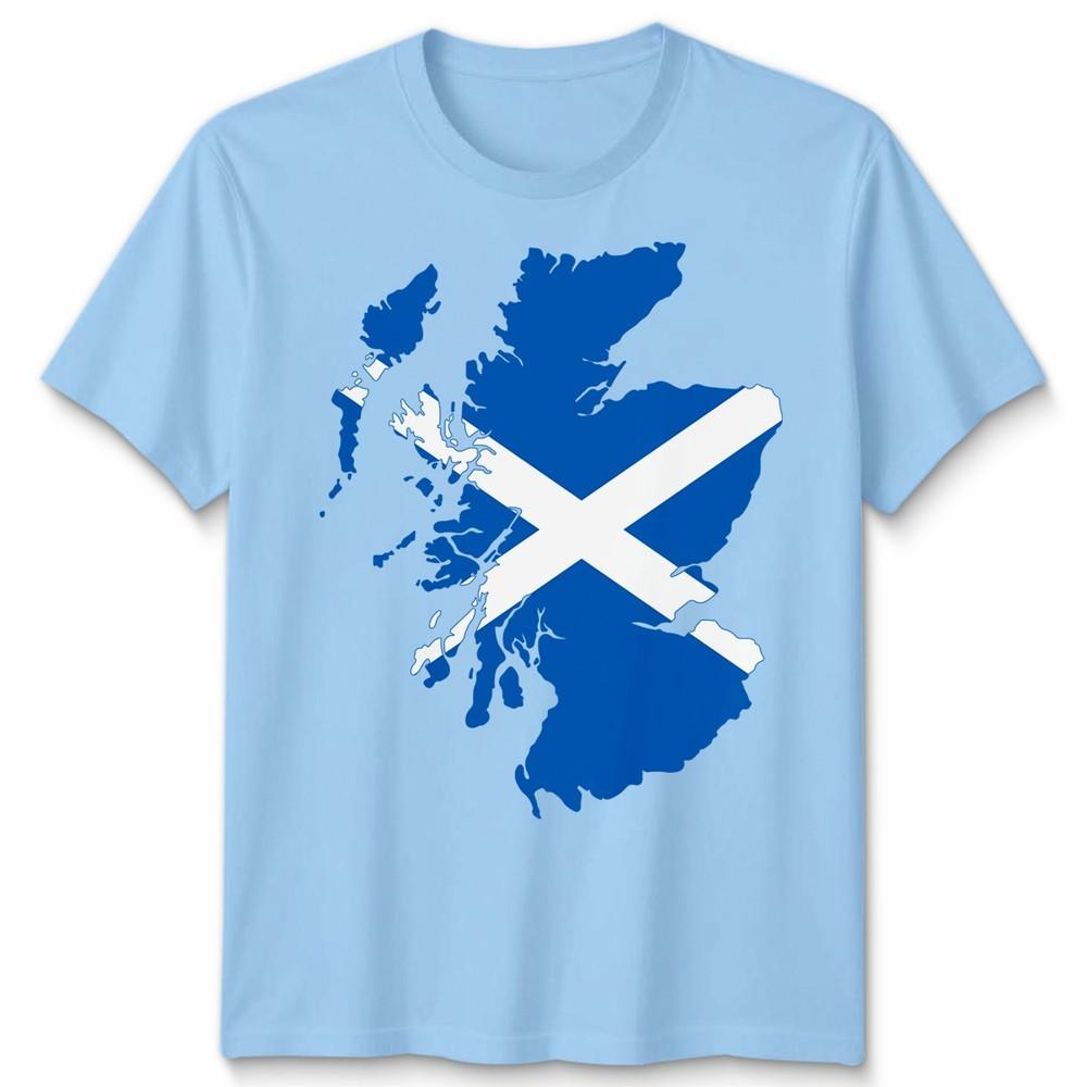 Scotland Flag Slash Unisex T Shirt Scottish Football Rugby Fan Gift Idea Tee S