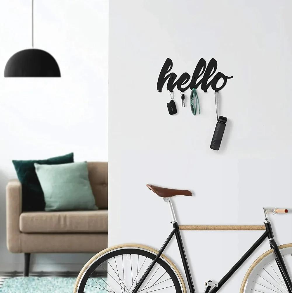 1шт. 6-крючковая стойка Hello Sign - настенные крючки для одежды с профессиональными — фото 4