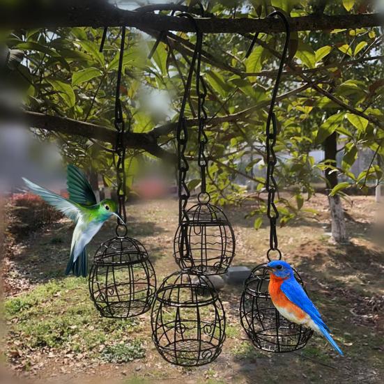 Umweltfreundliche Eisen Draht Starke Papagei Lebensmittel Dispenser Sittich Nymphensittich Outdoor Feeder Käfig Zubehör