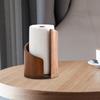 Countertop Paper Towel Stand Holder Ornament Wood Storage Rack Freestanding Roll for