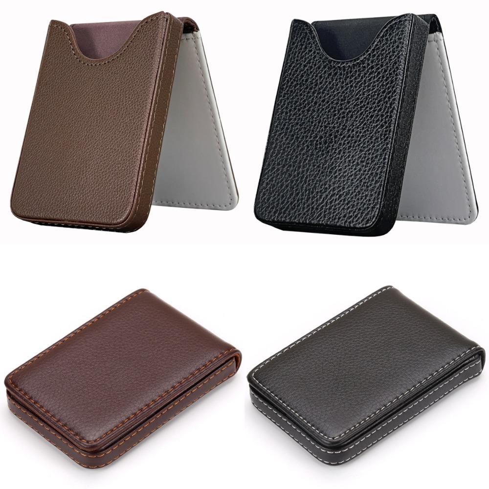 Elegant Design Thermal Dye Sublimation Card Case PU Leather Magnetic Business Card Box  Credit Card