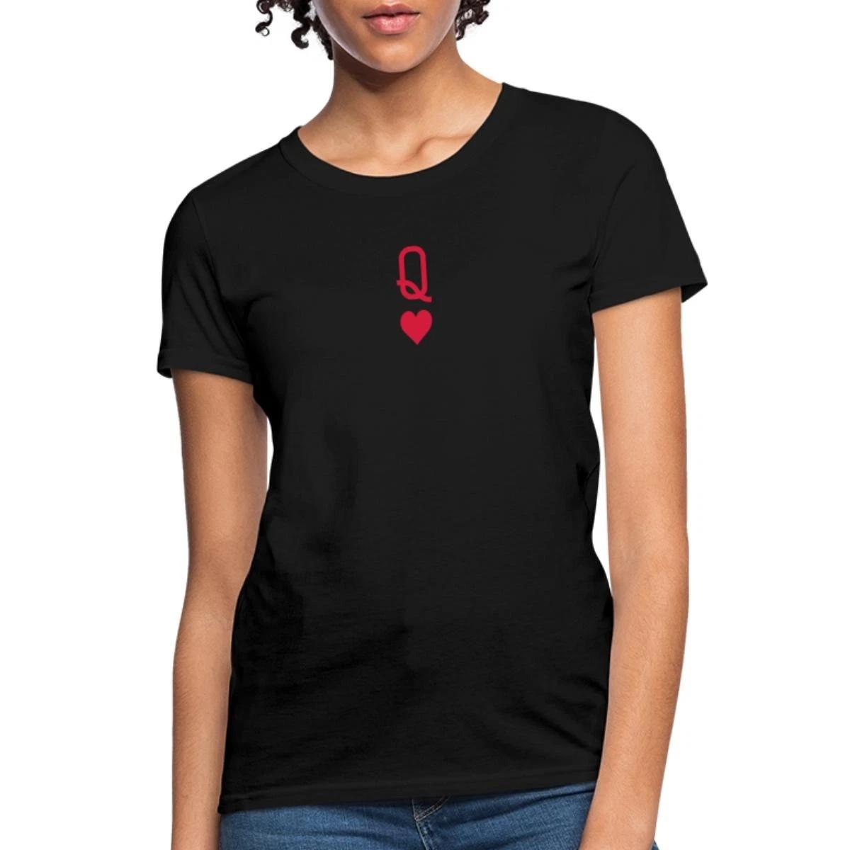 Queen Of Hearts Playing Card Women s T-Shirt XL