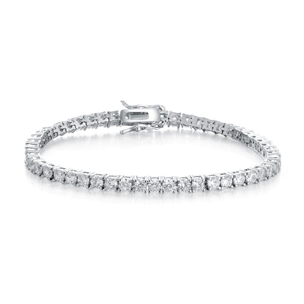 Fashionable Zirconia Tennis Bracelet Full Diamond Elegant Statement Jewelry Piece