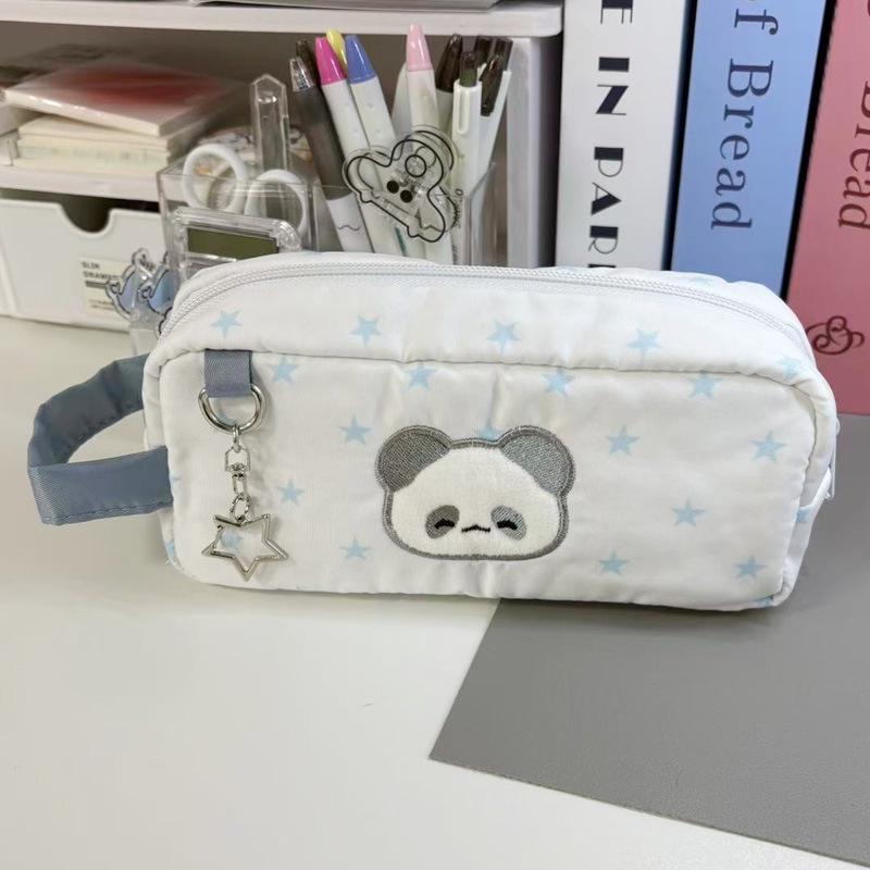 Xiaohongshu Pink Star Rabbit Pencil Case - Stylish, Spacious Handheld Stationery Bag for Students