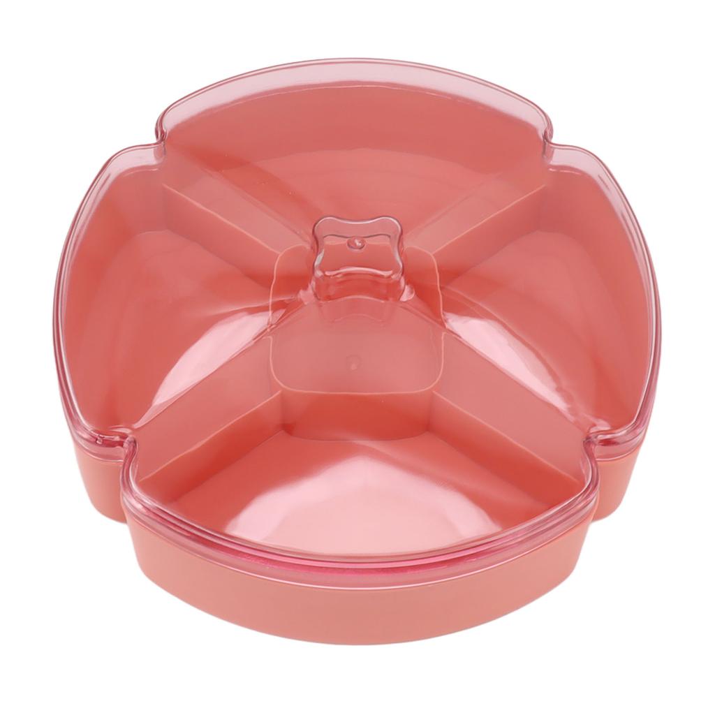 Snack Serviertablett Rund Kunststoff Obst Nuss und Süßigkeiten Fachplatte mit 5 Fächern für