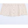 Kaslead New Arrival Women's Clothing Fashion Style Fashion Round Neck Crocheted Tops Skirt Suit
