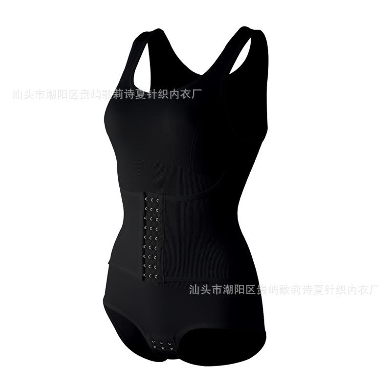 Цельный моделирующий боди: Корректирующий, Треугольная пуговица, Бесшовный, Подтягивающий живот, Стройнящий боди S чёрный