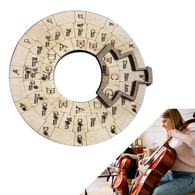 Melodiewerkzeug aus Holz, kreisförmiges Holzrad und musikalisches Lernwerkzeug, Songwriting- und Musikerkundungswerkzeug für Gitarre, Ukulele, Klavier, Bass