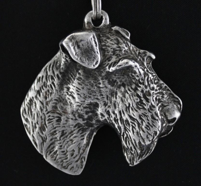 Fox Terrier Wire – Dog Necklace In Gift Box, Silver-plated Locket for Dog Fan | Art-Dog