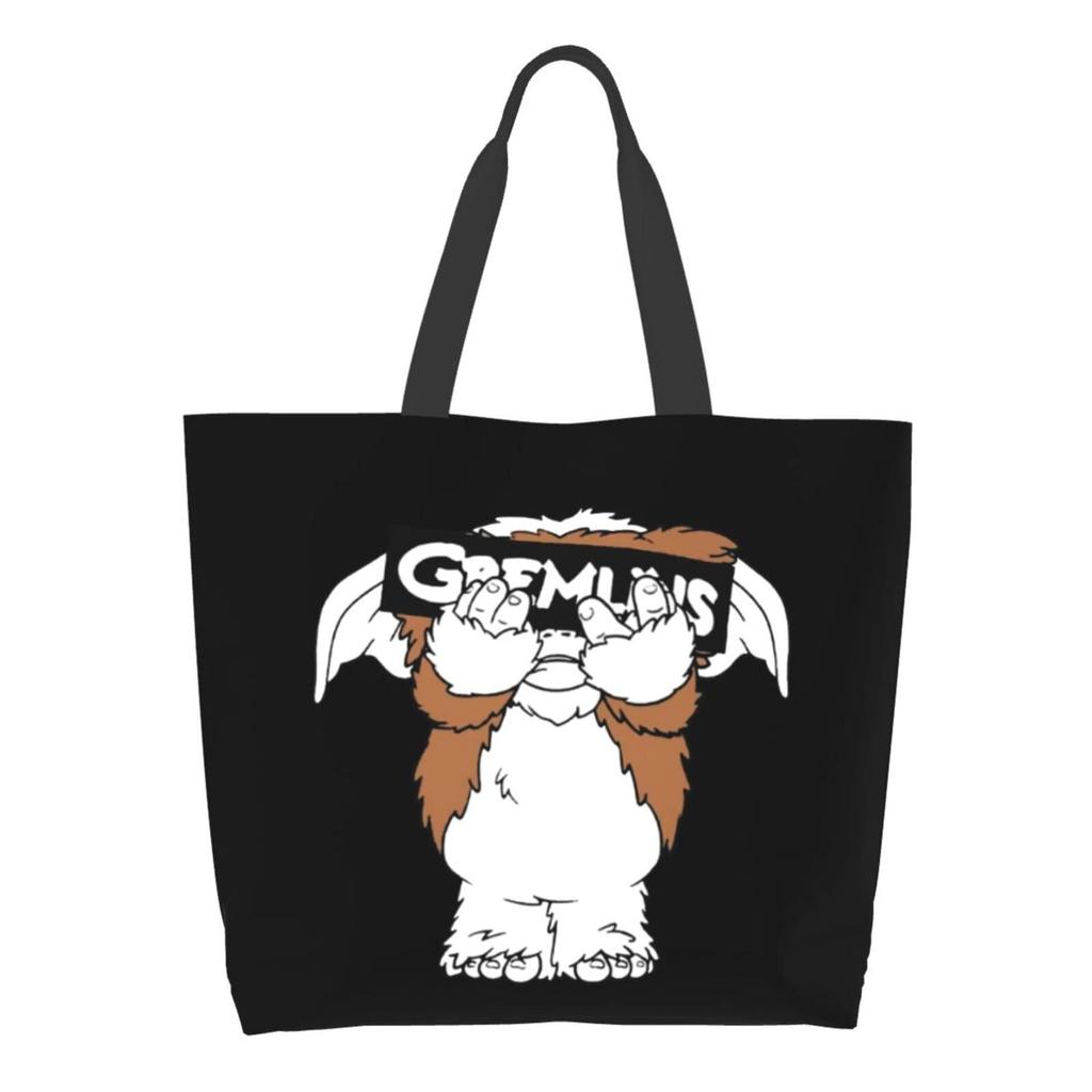 [Monira] Gremlins Shopping Bag, Eco Bag, Tote Bag, Multifunctional, Shopping Bag, Convenience Store Bag, Foldable, Large Capacity, Lightweight, Waterp
