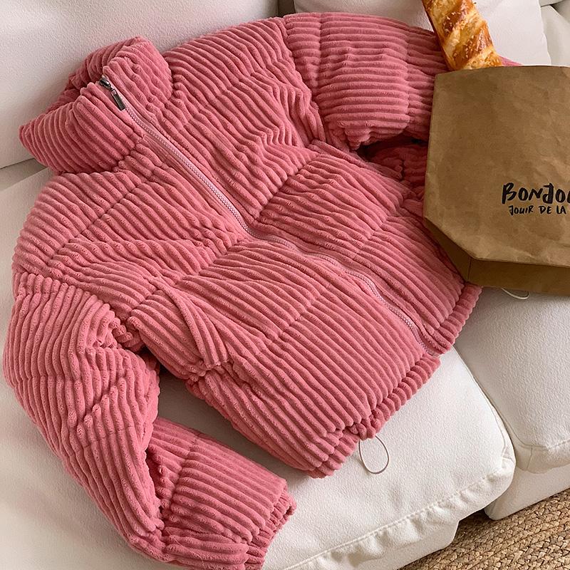 

Женские короткие парки, куртки, осенне-зимние вельветовые длинные куртки на молнии, толстая теплая верхняя одежда, пальто, женские зимние куртки, парки, пальто S бежевый