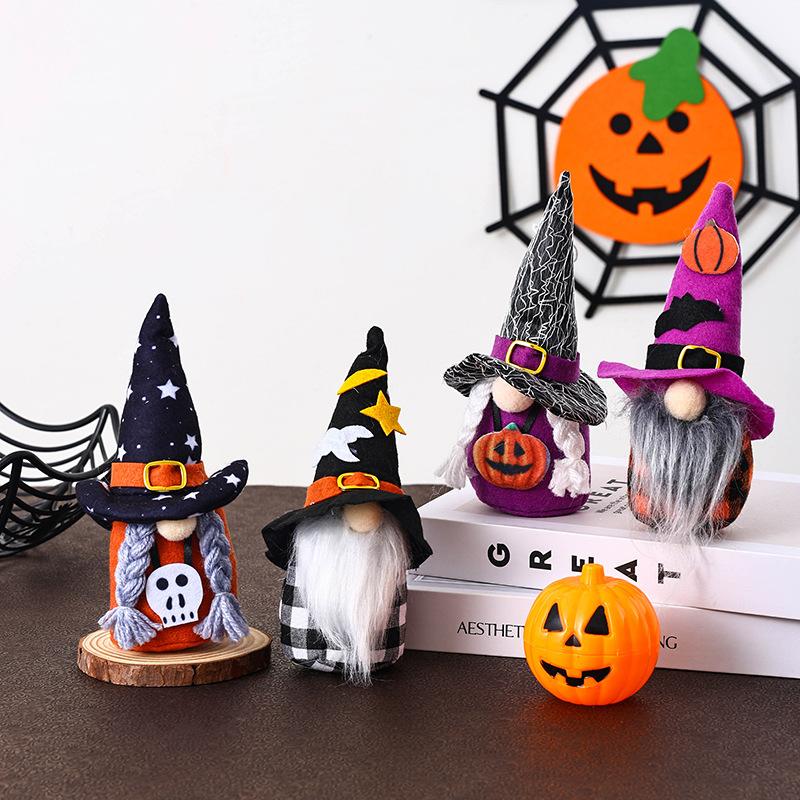 Halloween Faceless Doll Halloween Gnome Luminous Halloween Gnome Plush Dwarf Decorations Faceless Plush Doll Party Decor