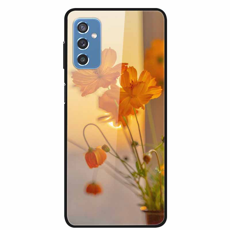 

For Samsung M52 5G Cases M23 5G M51 M02s Tempered Glass Hard Back Cover For Samsung Galaxy M23 5G Phone Case Fundas Capa M 52 5G Galaxy M51 оранжевый