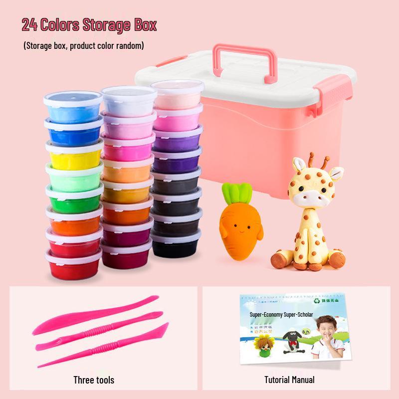 Super Light Non-Toxic Color Clay for Kids - DIY Space Clay Plasticine Set