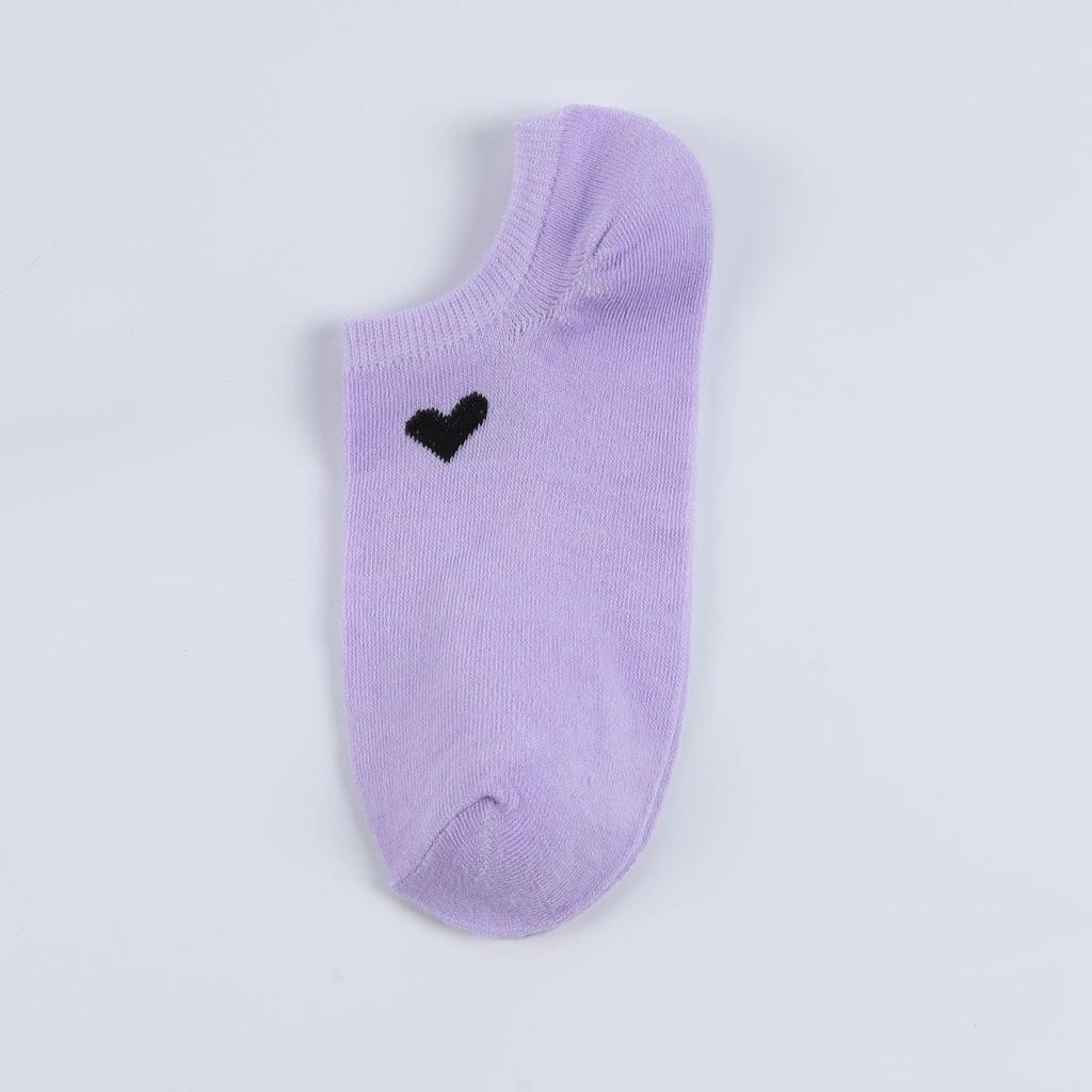 Women's Heart Pattern Low-Cut Invisible Socks – Breathable, Versatile, and Lightweight Summer Boat Socks.