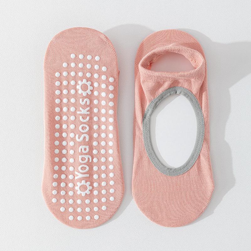 Yoga Socks, Women's Boat Socks, Summer Thin Pure Cotton Fitness Dance Silicone Anti-slip Sports Socks, Professional Pilates Socks