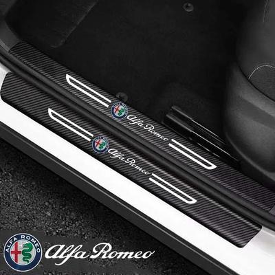 Autocollants de Pare-chocs de Coffre de Voiture Plaques de Seuil de Porte Protectrices pour Giulia Stelvio Giulietta 159 147 166 Mito Accessoires