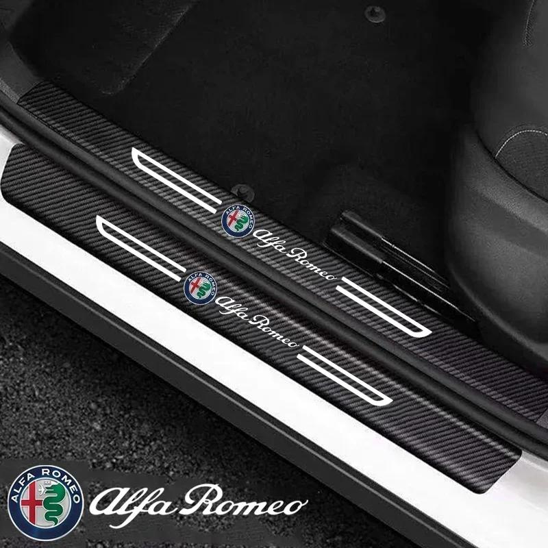 Auto Kofferbak Bumperstickers Beschermende Deurlijst Stickers voor Alfa Romeo Giulia Stelvio Giulietta 159 147 166 Mito Accessoires